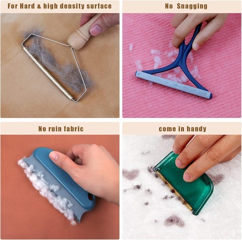 Pet Hair Remover - 4 Pack Dog Cat Hair Remover for Couch Furnitures, Reusable - Imagen 2 de 7
