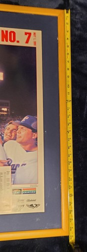 Nolan Ryan Poster "NO HIT NOLAN - NO. 7" Texas Rangers gerahmt 22x28 datiert 1991 - Bild 4 von 11