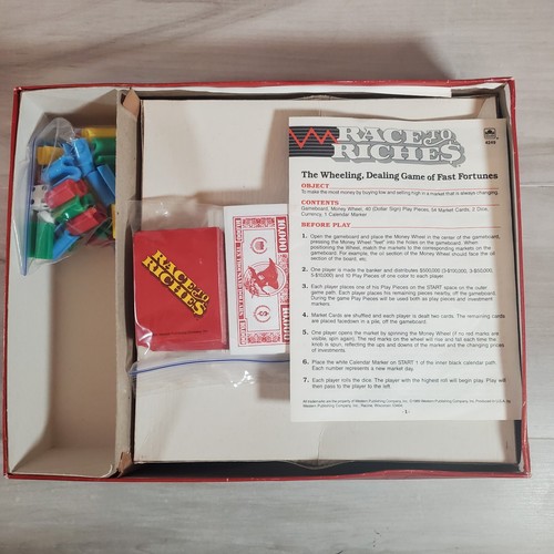 Race to Riches Game Spin Money Wheel Stocks Bonds Oil Gold Family 1989 COMPLETE  - Picture 18 of 24