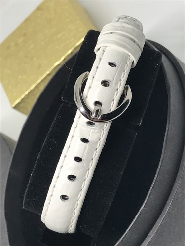 Ecclissi Sterling Silver Wrist 22690 White Genuine Leather Strap *NEW* - Picture 5 of 9