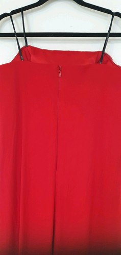 NEW FOREVER NEW Size 14 Red Strapless Jumpsuit With Pockets - Picture 6 of 10