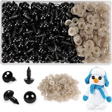 150PCS Plastic Safety Crochet Eyes Bulk W/ 150PCS Washers for Crochet Craft 6Mm