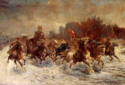 #ad Oil painting A Siberian Gold Convoy male portraits with Cavalry in view canvas $106.59
