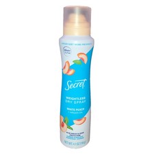 Secret Dry Spray Antiperspirant Deodorant White Peach and Argan Oil 4.1 oz