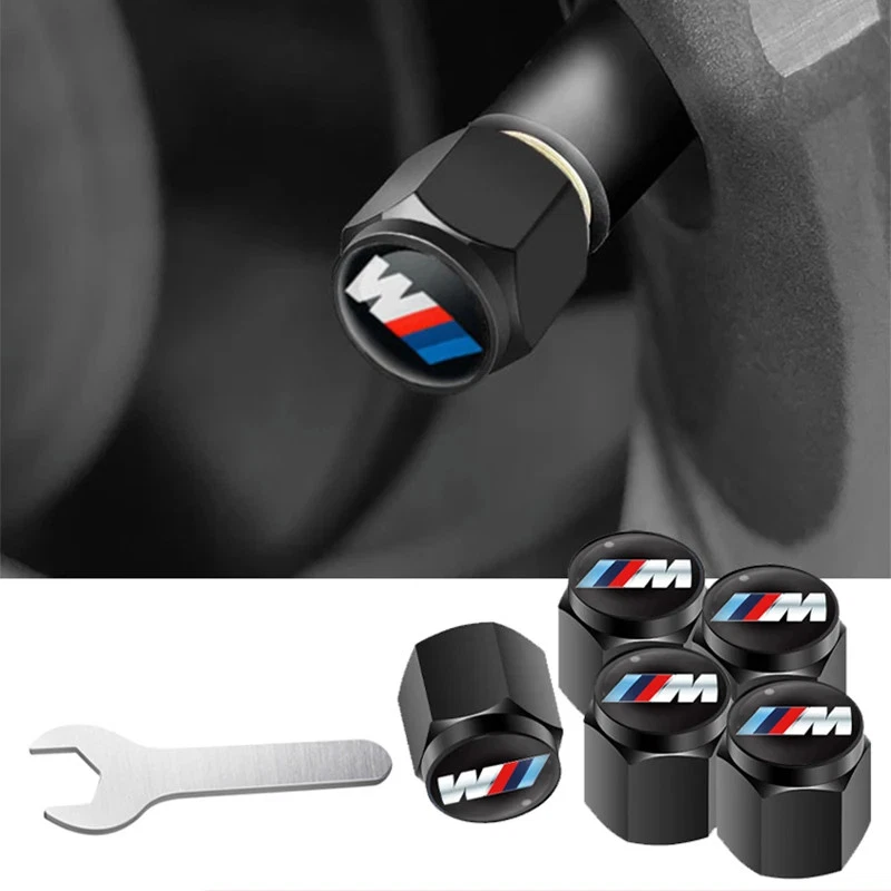 4x Car Wheel Tire Valve Cap Metal Decoration Modification Accessories For BMW M - Image 3 of 4