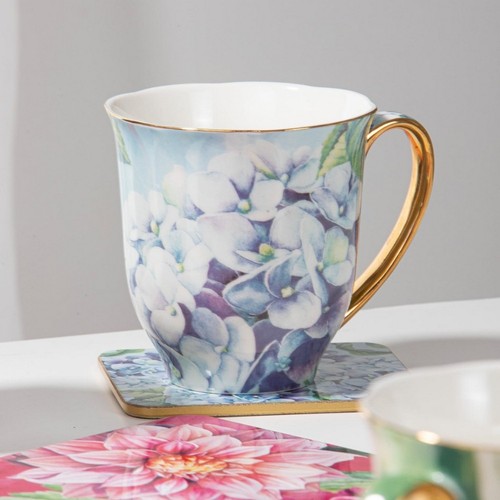 NEW Ashdene Bold Blooms Hydrangea Mug Blue - Picture 2 of 2