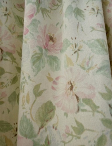 SCHÖNE VINTAGE LANDHAUS CREME BLUMEN GARDINEN - Bild 12 von 14