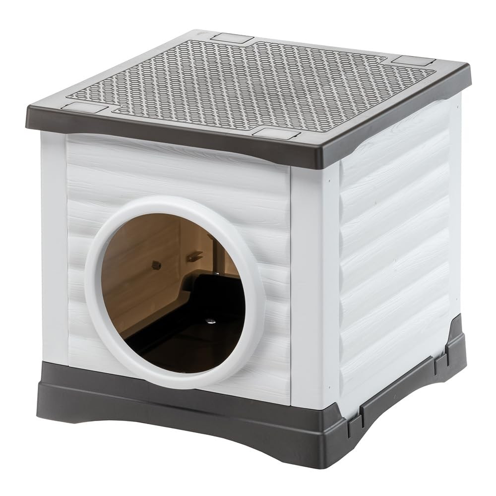 Niche pour chien et chat extérieure idéale pour le jardin et la terrasse en hiver