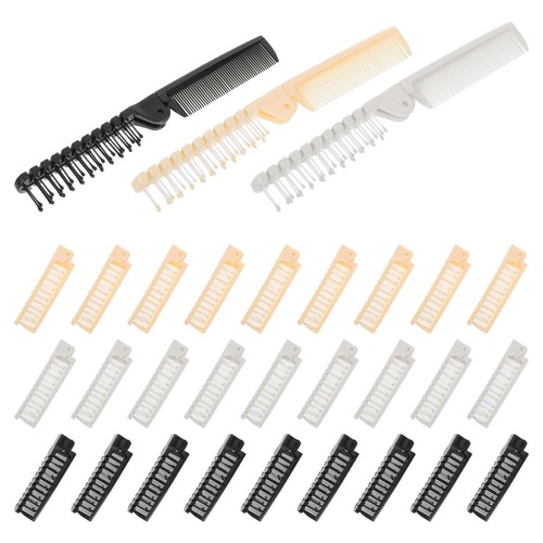 30 Pezzi Mini Spazzola per Capelli: 2 in 1 Pettine e Spazzola per Capelli Pieghevole - Portatile - Foto 6 di 18