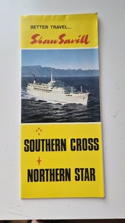 SOUTHERN CROSS & NORTHERN STAR Shaw Savill Brochure Dated 1960's