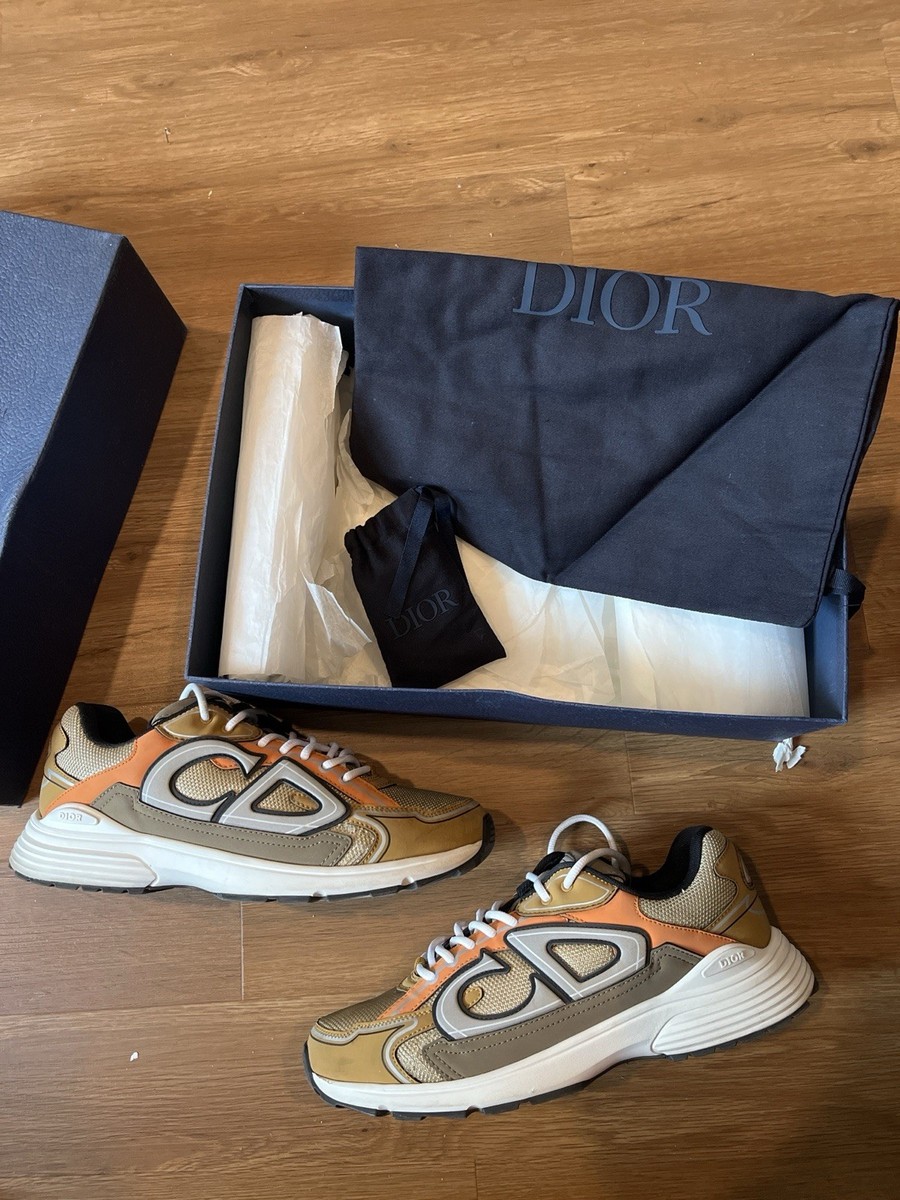 Dior B30 Reflective Sneaker Brown/Orange, Size 10m/43eu