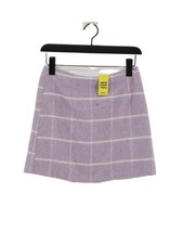 New Look Women's Mini Skirt UK 10 Purple Acrylic with Polyester, Wool Mini