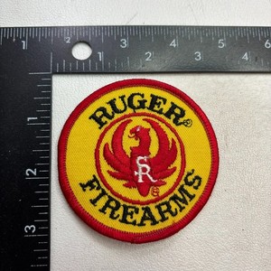 Vintage Yellow Red RUGER FIREARMS Gun Rifle Firearm Patch 611B
