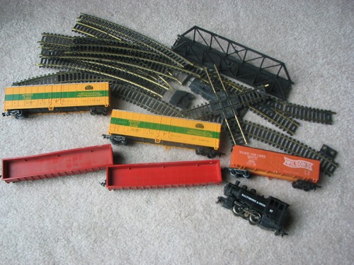 Set Trenino Giocattolo Vintage Lima Italia Piste Motore Auto Calibro N - Foto 6 di 12
