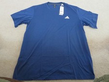 NWT Adidas AEROREADY Men's Blue Training T-Shirt XL Short Sleeve Crew IC7441