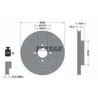 Textar 92288303 Bremsscheibe Vorderachse FüR Hyundai Kia