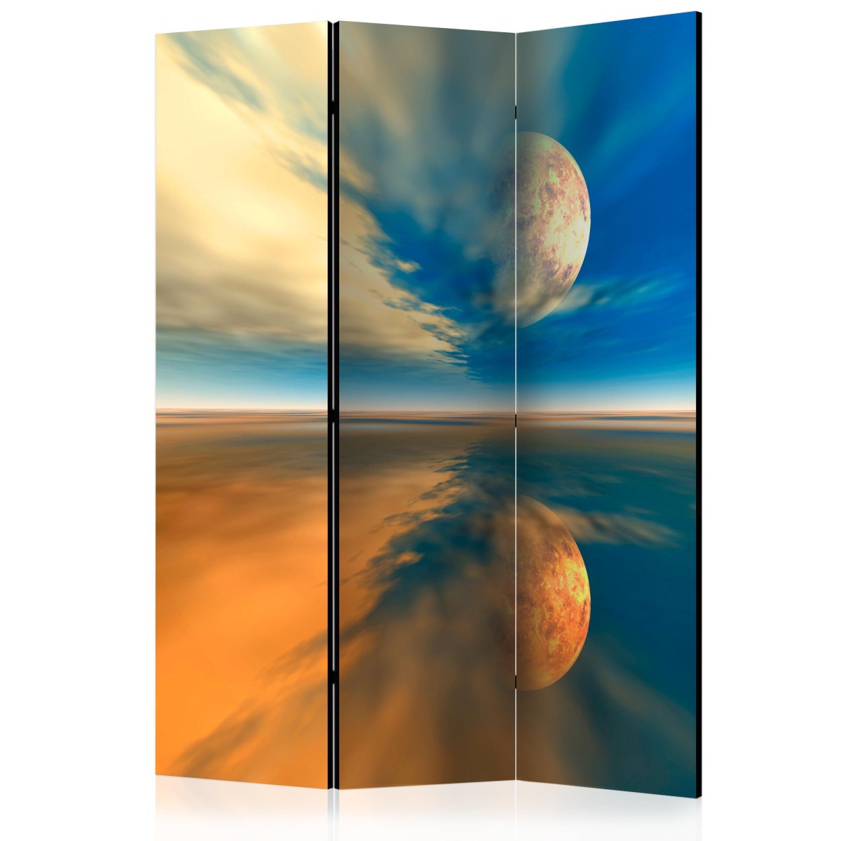 Paravent 3 volets Fly Me To the Moon coin lecture intimiste et deco chambre à coucher 172cm