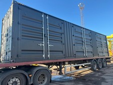 40ft shipping container with 3 side loading doors ,black ,£7000