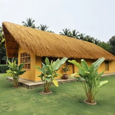 Artificial Thatch Grass Roof Roll 1.3 X 3.9 Ft Tiki Hut Bar Skirt Roof Decor