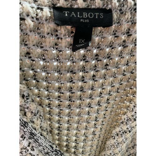 Talbots Cream Cotton Cardigan - Women's Plus 1X - Picture 3 of 4