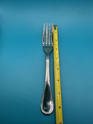 Pottery Barn Glossy Beaded Flatware Single Dinner Fork Stainless - Picture 6 of 6