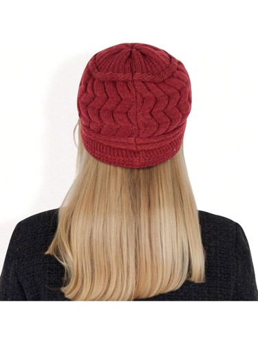 Damen Strick Zeitungsjungen Mütze mit geflochtenem Zopfmuster und stilvollem Krempe Design - Bild 2 von 20