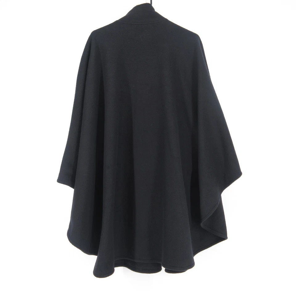 Newport News Poncho Chaqueta Mujer Talla Única Se Ajusta a Todos OSFA Abrigo Polar Negro Foto 2 de 4