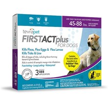 TevraPet FirstAct Plus for Dogs 45-88 lbs, 3 doses