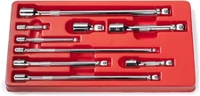 NEIKO 00249A Wobble Extension Bar Set | 9 Piece | 1/4”, 9 Set, Chrome 