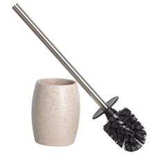 Toilet Bowl Brush and Holder with Stainless Steel Long Handle, Toilet Beige
