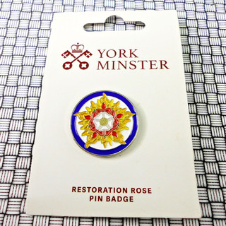 York Minster Restoration Rose York Minister Fund Pin Badge 27mm Diameter