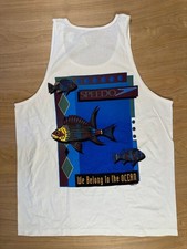 Vintage 90s speedo tank top nwt large made in usa 100 cotton fish sporty beach