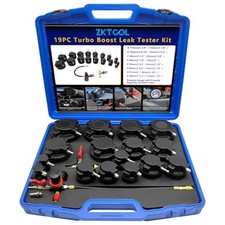 Turbo System Leakage Tester Kit, 19pc Turbo Boost Leak Tester Set with 8