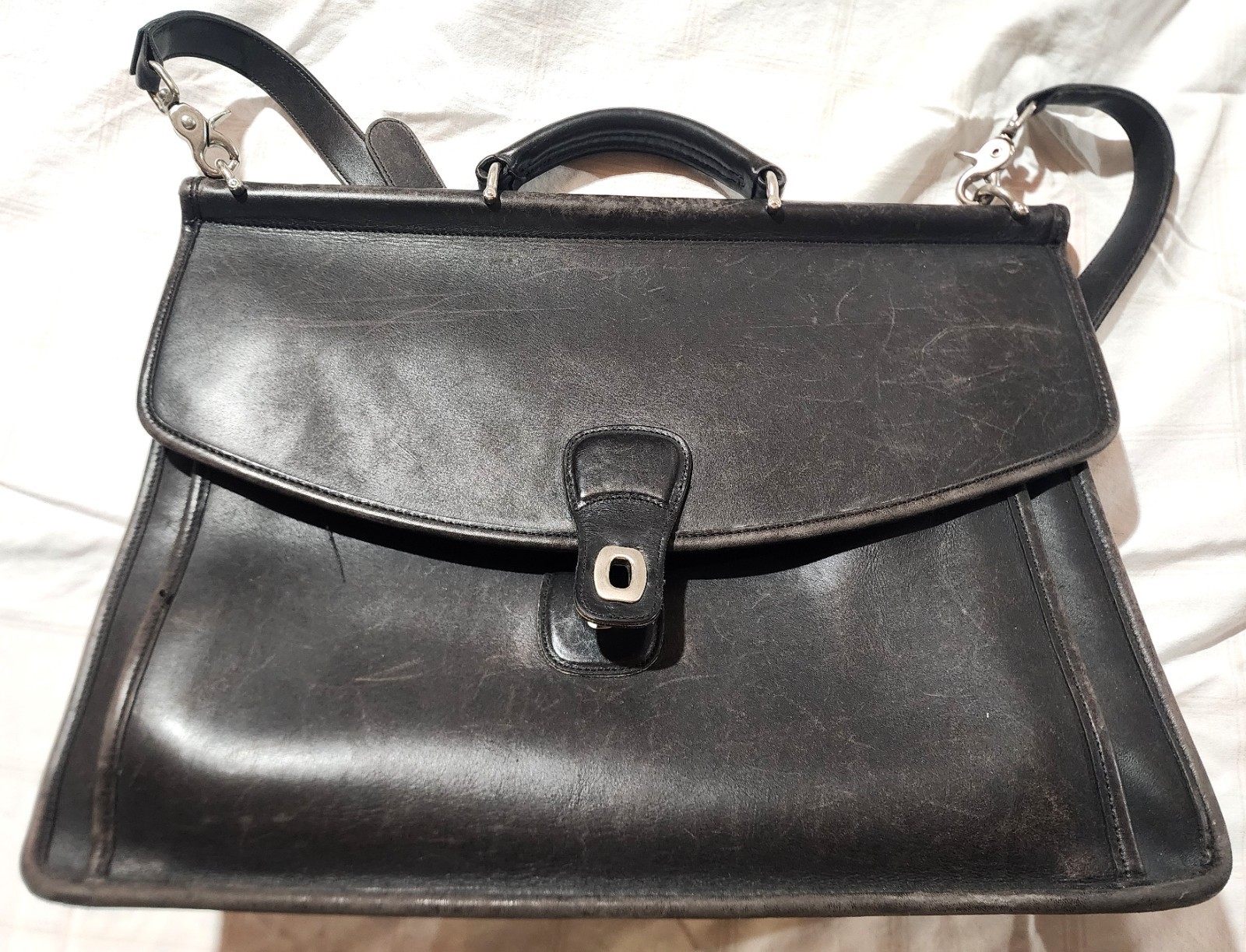 Vintage Coach Beekman Black Leather Briefcase Laptop … - Gem