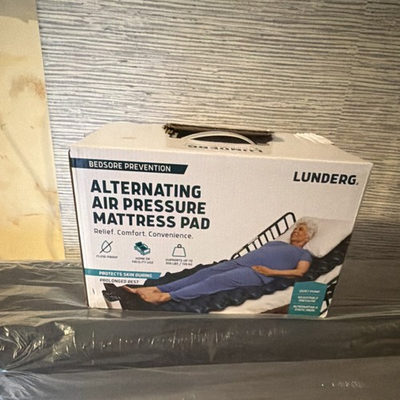 #ad Lunderg Alternating Air Pressure Mattress Pad Bed Sore Prevention Fluid Proof $85.00
