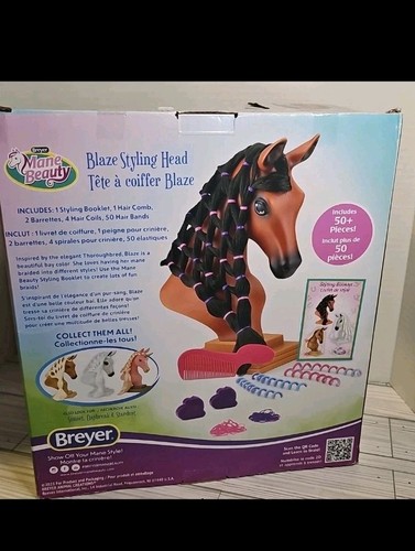 Breyer Mane Beauty Blaze Peinado Cabeza Cabello de Caballo 50 Piezas Peine Rizadores Rubio  - Imagen 16 de 19