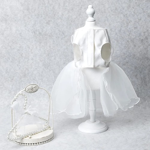 Weiß Hund Prinzessin Kleid mit Schleife Luxus Rock formell Party Geburtstag Hochzeit - Bild 21 von 26