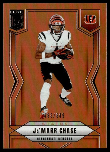 2025 Donruss Elite Status Metallic Orange Ja'Marr Chase 493/849 #63