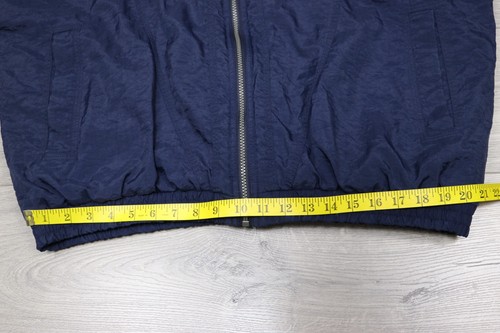 ADIDAS Vintage 90s Originals Insulated Navy Blue/White Bomber Jacket Mens Gr. L - Bild 15 von 20