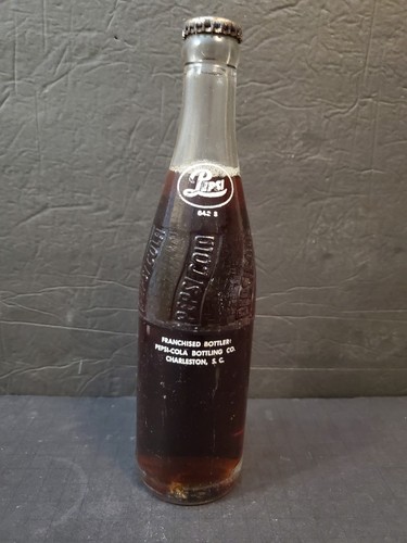 Vintage Unopened 1950s PEPSI COLA SINGLE DOT DURAGLAS BOTTLE 12 OZ Charleston SC - Picture 6 of 14