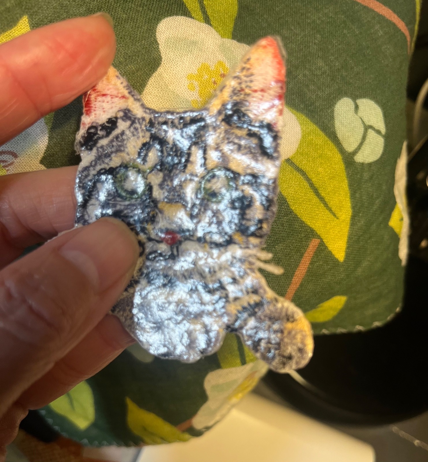 Realistic Cat Animal Iron On Embroidery Patch High Quality