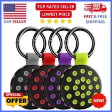AirTag Holder 4-Pack – Soft Silicone Keychain Cases for Pets, Bags & Keys