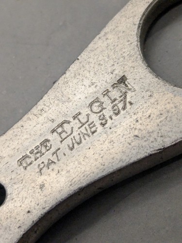 The Elgin Extra Backen Vintage verstellbares Werkzeug hergestellt in den USA schöner Krokodilschlüssel  - Bild 2 von 11