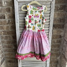 MATILDA JANE Dress Top Sz 8 HTF Platinum Butterfly Polka Dot Tank