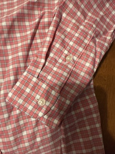 Vineyard Vines Hemd Jungen 6 rosa blau kariert Langarm Button Down Wal Logo - Bild 6 von 8