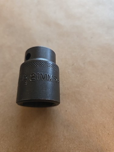 Mac Tools 1/2" Unidad 21MM 6PT Enchufe Métrico de Impacto Poco Profundo EE. UU. VP621MMR - Imagen 3 de 8