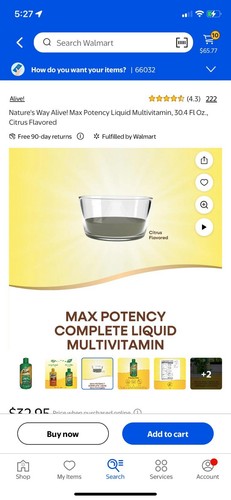 (1Nature's Way Alive Liquid Multivitamin Max Potency - 30.4 FL OZ. 06/2025 - Picture 3 of 9