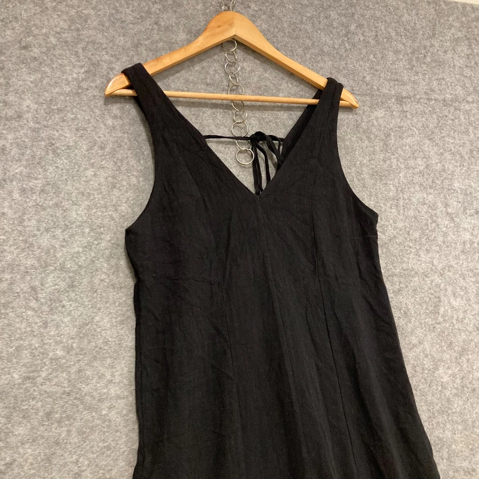NUEVO Mono Topshop para mujer talla 8 negro sin mangas bolsillos de pierna ancha cuello alto 19120 Foto 2 de 4