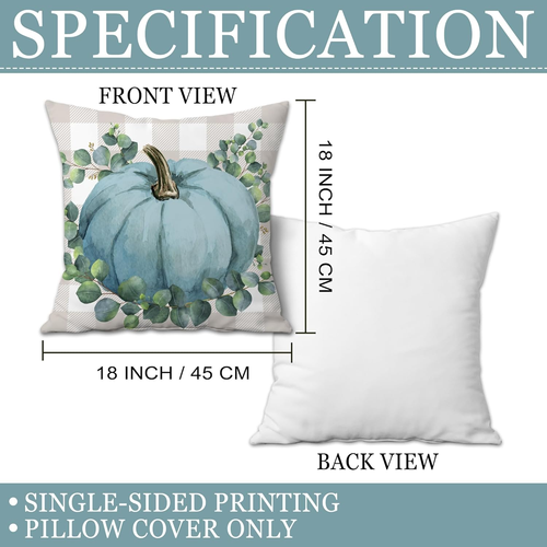 Fall Pillow Covers 18X18 Set of 4, Fall Decorations for Home Throw Pillows for C - Picture 6 of 12