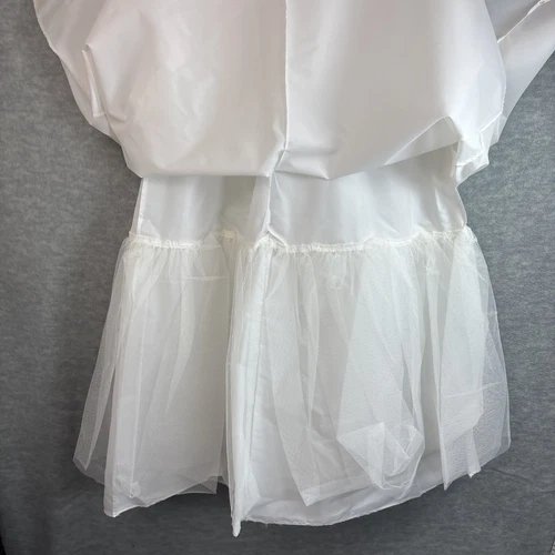 Vintage Crinoline Full Maxi Slip S/XS Petticoat White Bridal Layered Zipper - Picture 11 of 19